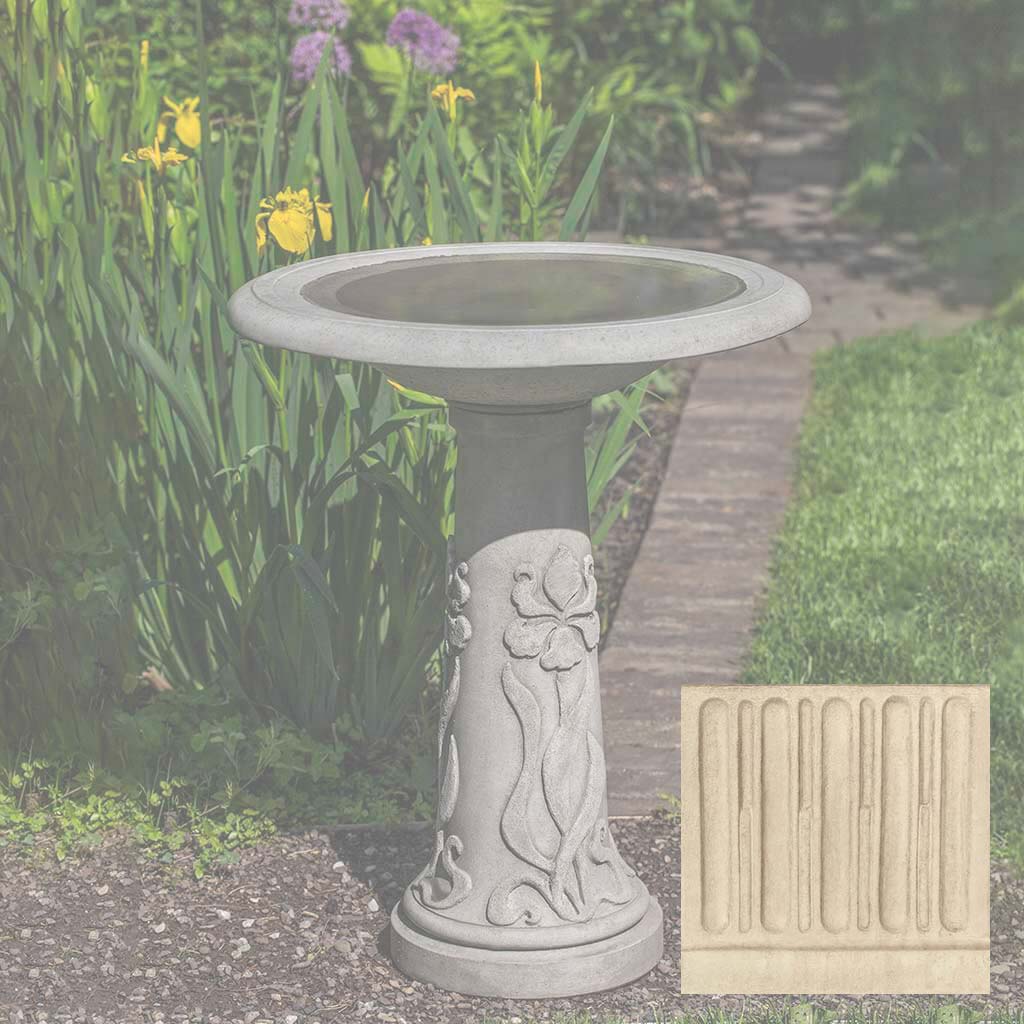 Campania Iris Birdbath - B-171