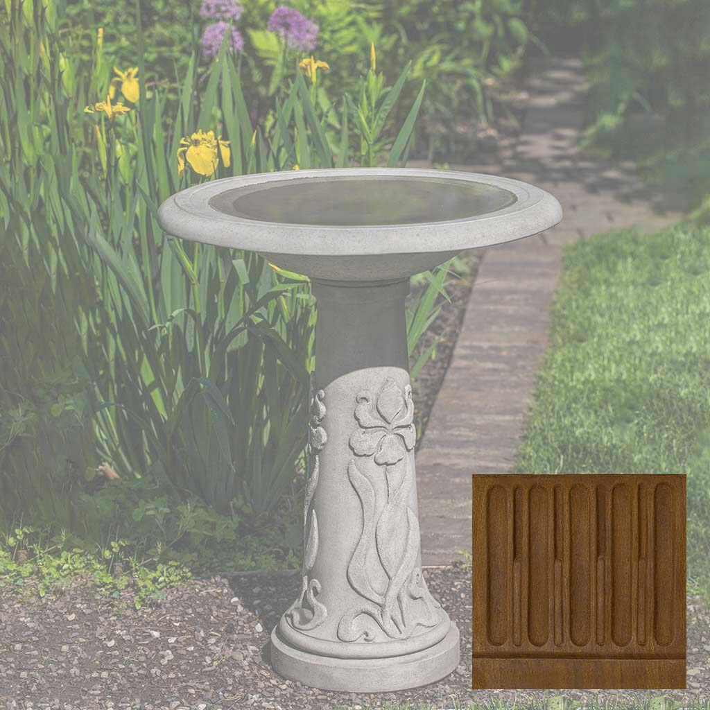 Campania Iris Birdbath - B-171