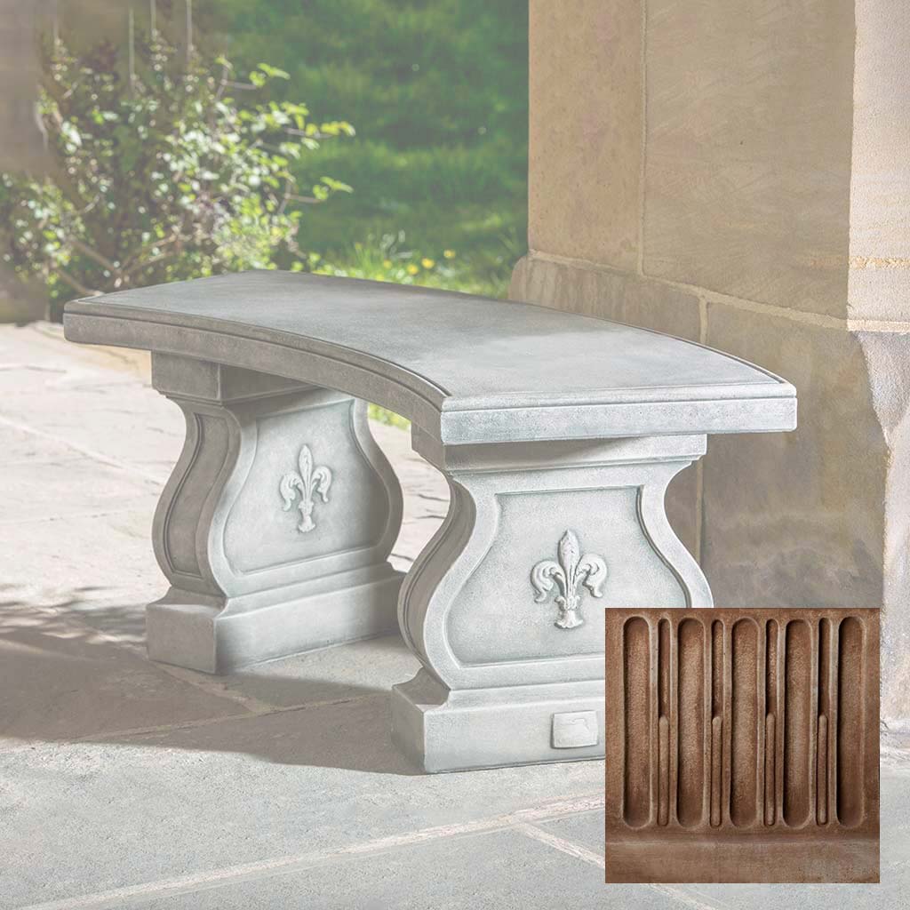 Campania Fleur De Lys Curved Bench - BE-120