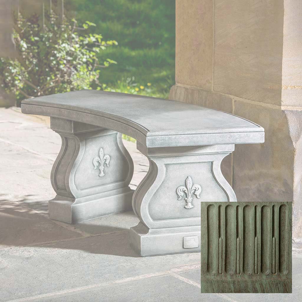 Campania Fleur De Lys Curved Bench - BE-120
