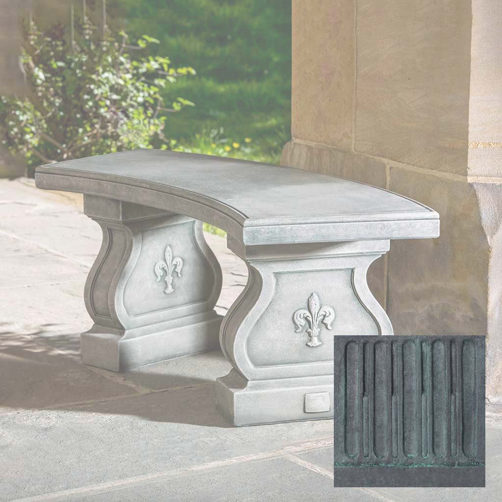 Campania Fleur De Lys Curved Bench - BE-120