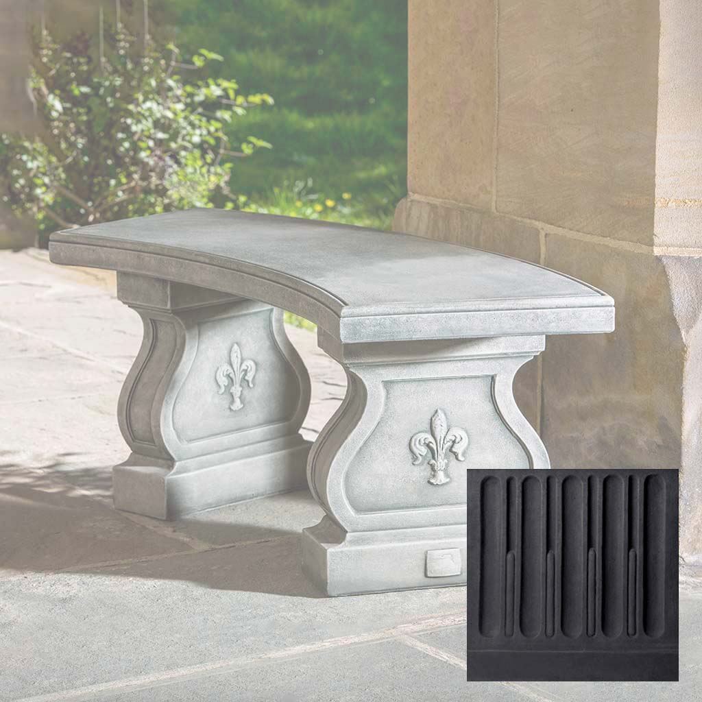 Campania Fleur De Lys Curved Bench - BE-120