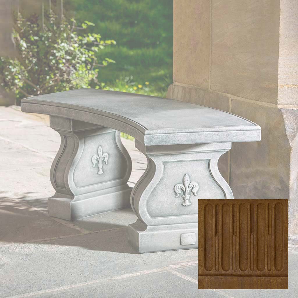Campania Fleur De Lys Curved Bench - BE-120