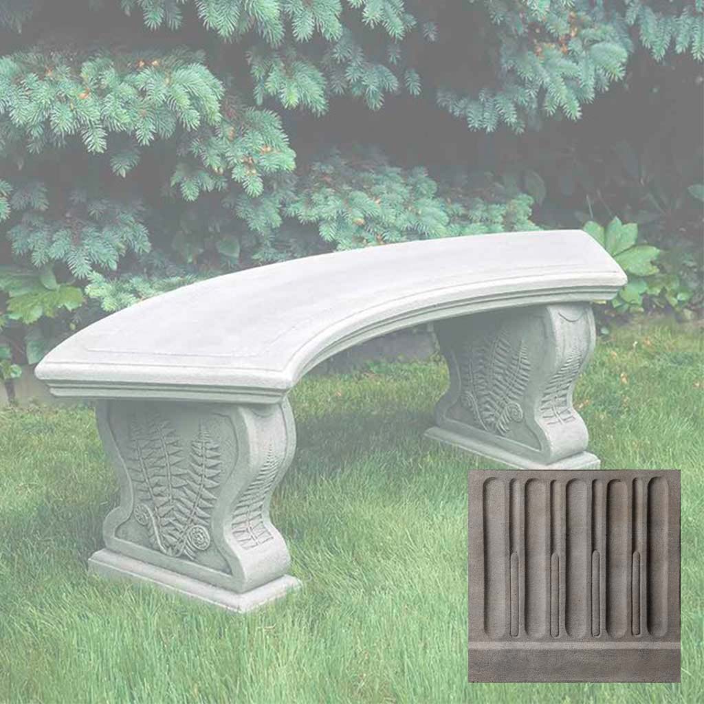 Campania Curved Woodland Ferns Bench - BE-21