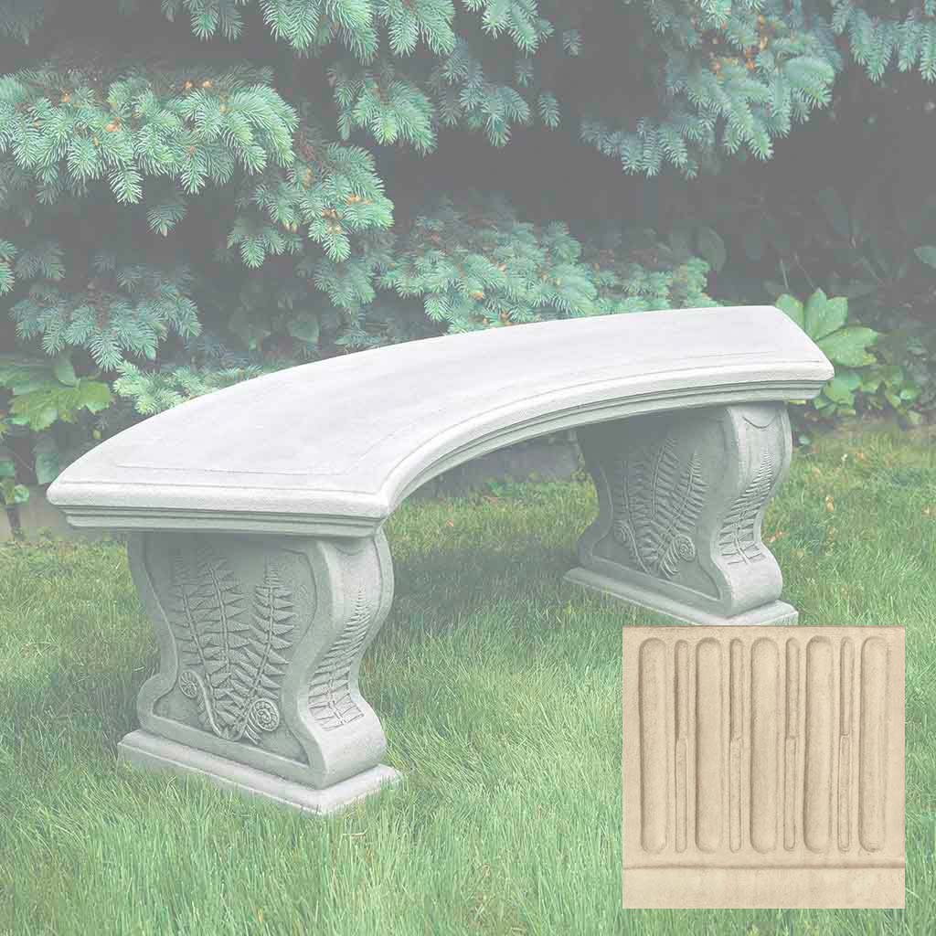 Campania Curved Woodland Ferns Bench - BE-21