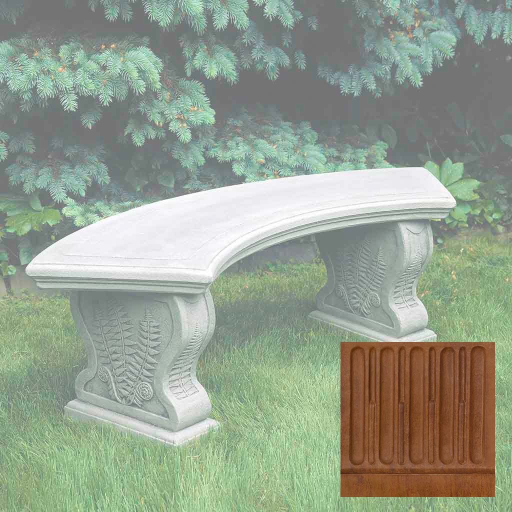 Campania Curved Woodland Ferns Bench - BE-21