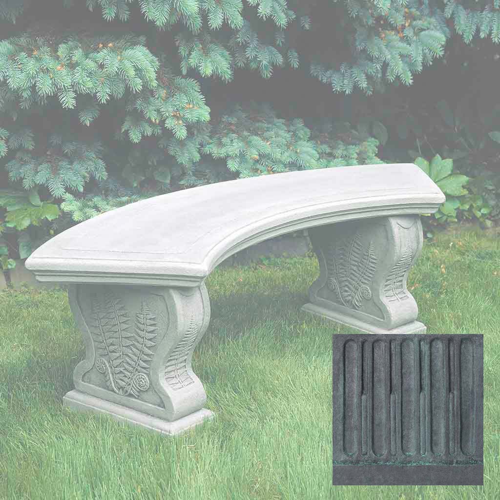 Campania Curved Woodland Ferns Bench - BE-21