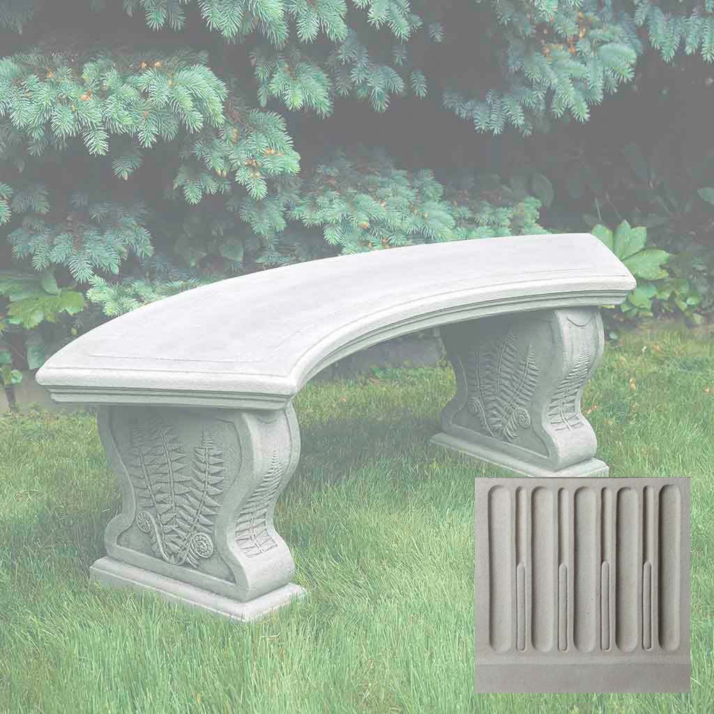 Campania Curved Woodland Ferns Bench - BE-21