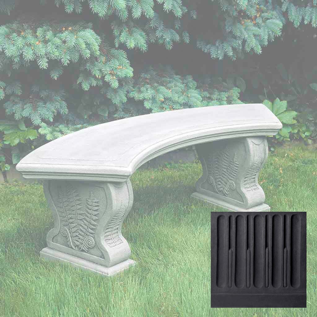 Campania Curved Woodland Ferns Bench - BE-21