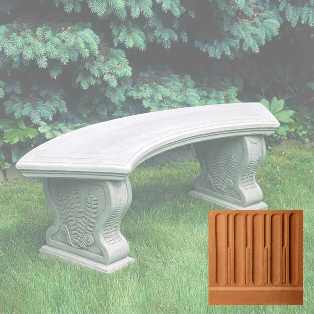 Campania Curved Woodland Ferns Bench - BE-21
