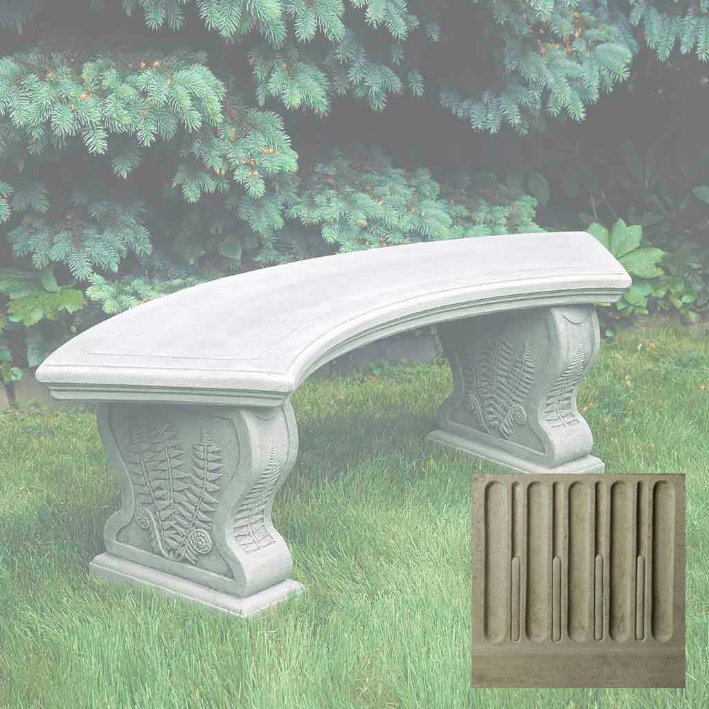 Campania Curved Woodland Ferns Bench - BE-21
