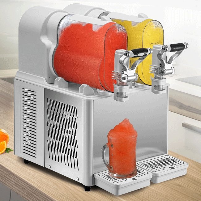 Commercial Double Frozen Daiquiri Slushy Drink Maker Machine, 6L