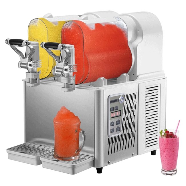 Commercial Double Frozen Daiquiri Slushy Drink Maker Machine, 6L