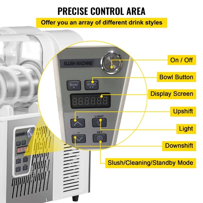 Commercial Double Frozen Daiquiri Slushy Drink Maker Machine, 6L