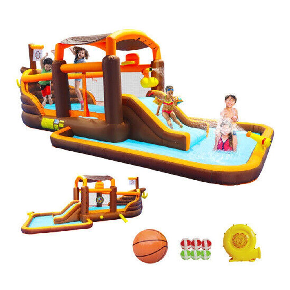 Commercial Inflatable Kids Bounce House W/ Water Slide & Blower, 23FT (96708451)