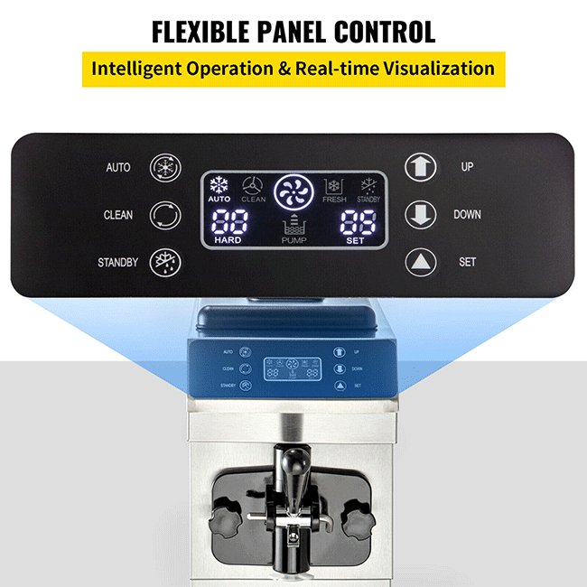 Commercial Single Flavor Soft Serve Ice Cream Machine Maker, 13L/H (94784035)