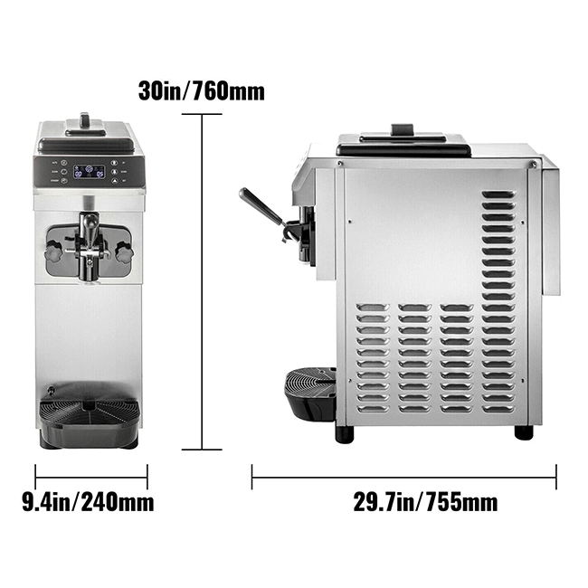 Commercial Single Flavor Soft Serve Ice Cream Machine Maker, 13L/H (94784035)