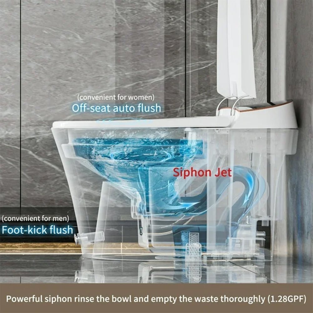 CTDV Premium Smart Tankless Bidet Toilet W/ Adjustable Heated Seat, Water & Air Dryer (96174253)