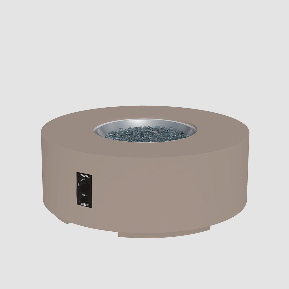 The Outdoor Greatroom Cove 48" Concrete Round Gas Fire Pit Table - CVC-48NG