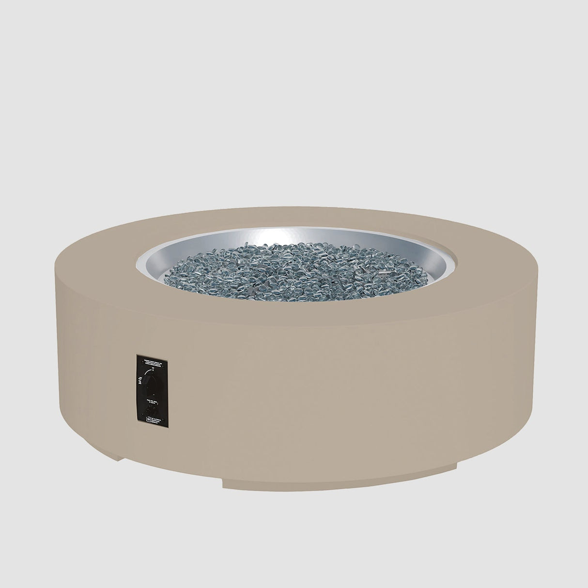 The Outdoor Greatroom Cove 48" Concrete Round Gas Fire Pit Table - CVC-48NG