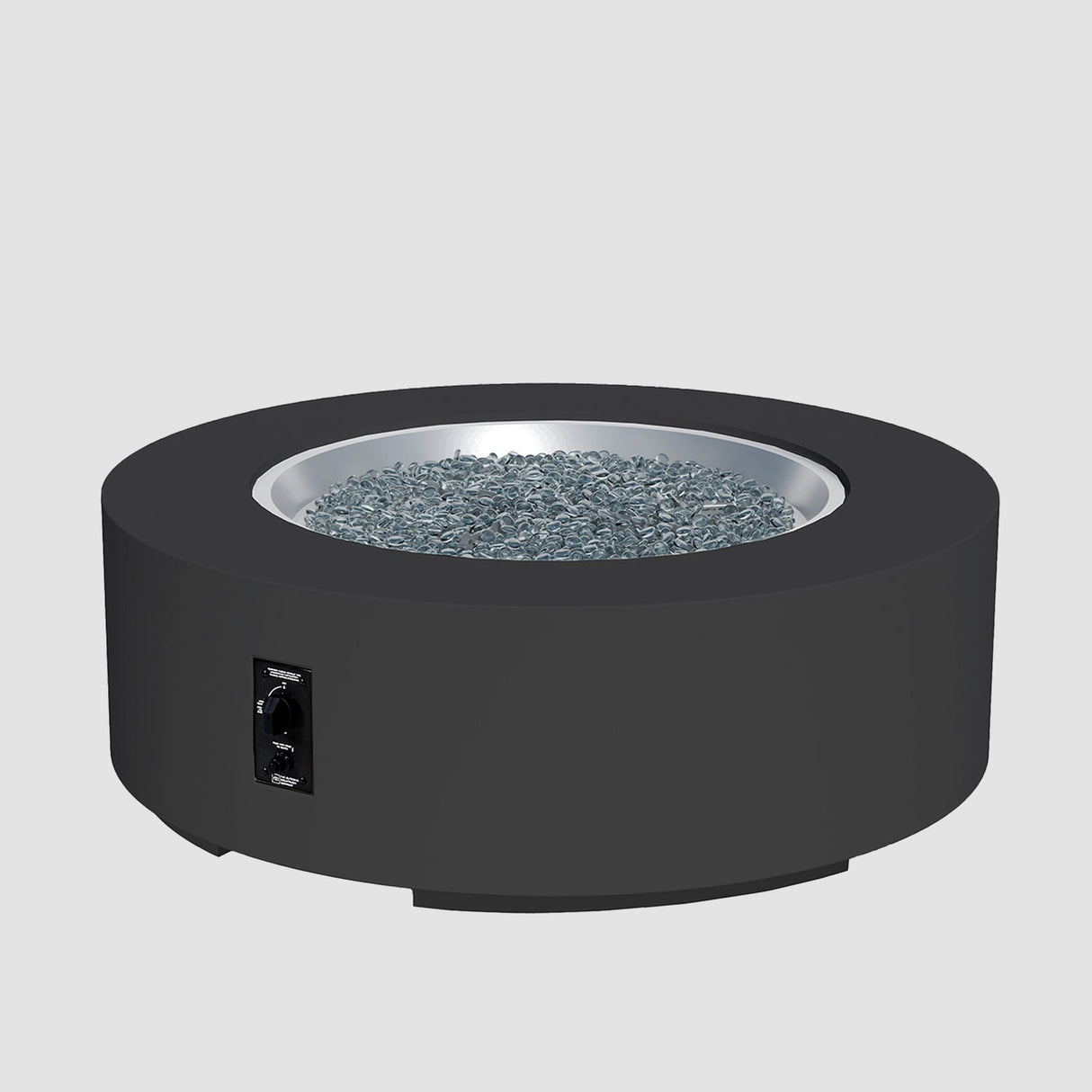The Outdoor Greatroom Cove 60" Concrete Round Gas Fire Pit Table - CVC-60NG