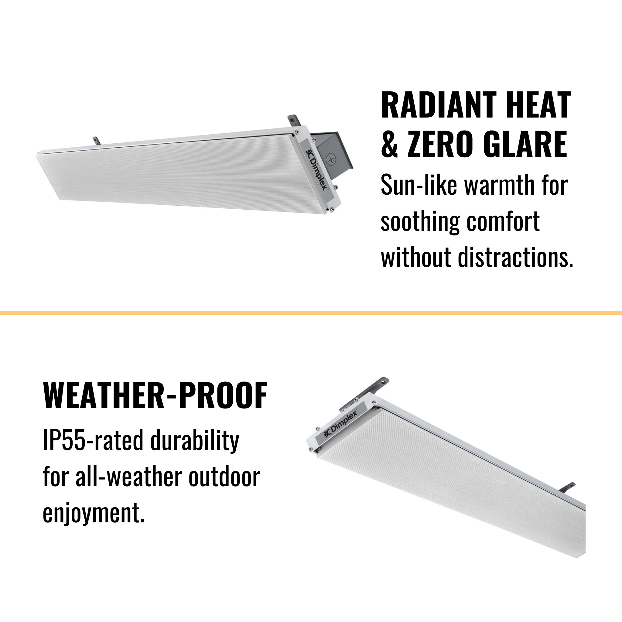 Dimplex DLW 70" Noiseless Radiant Electric Heater For Outdoor And Indoor, 3200W