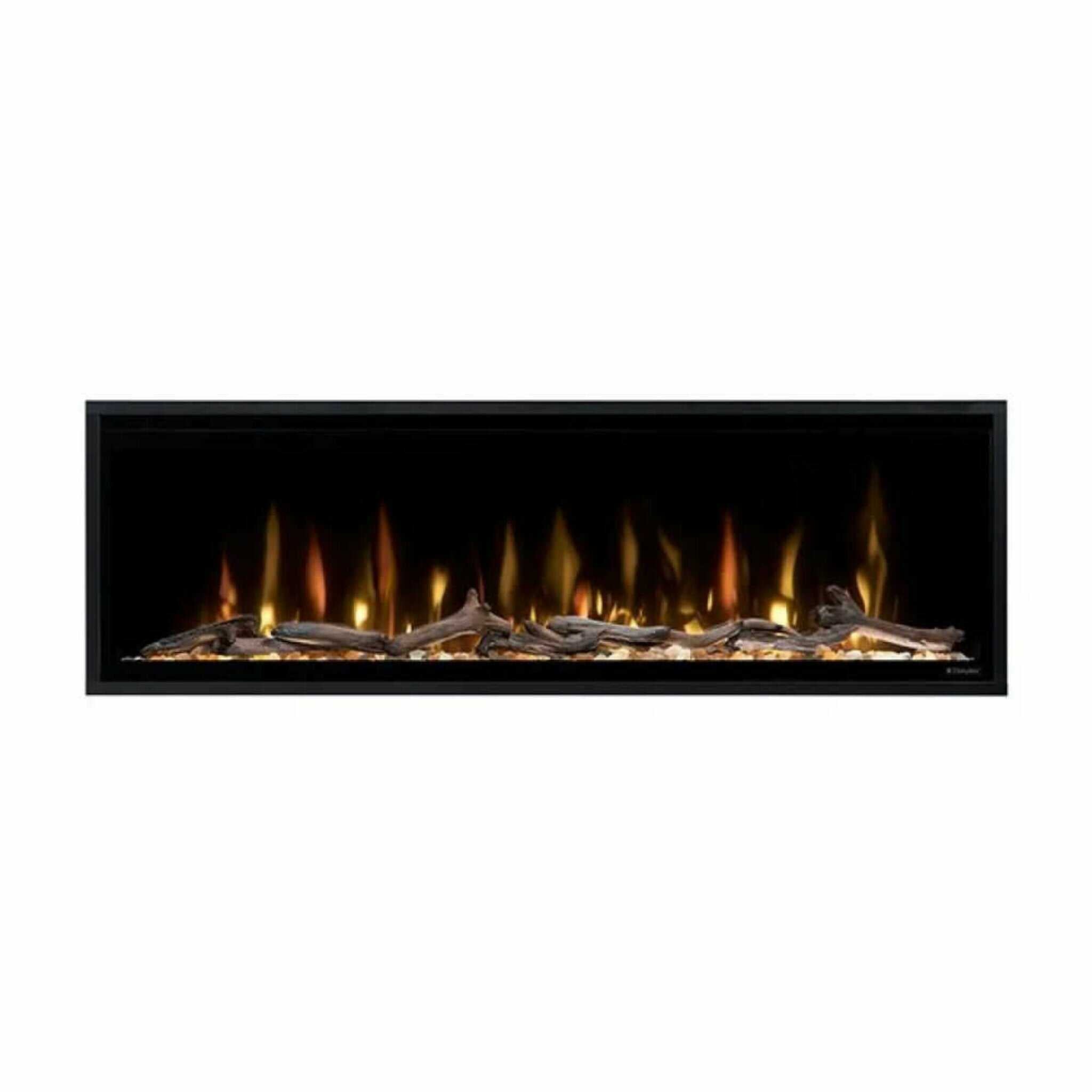 Dimplex Ignite Evolve Built-In Frosted Tumbled Glass Linear Electric Fireplace With Heat Boost System & Trim Kit