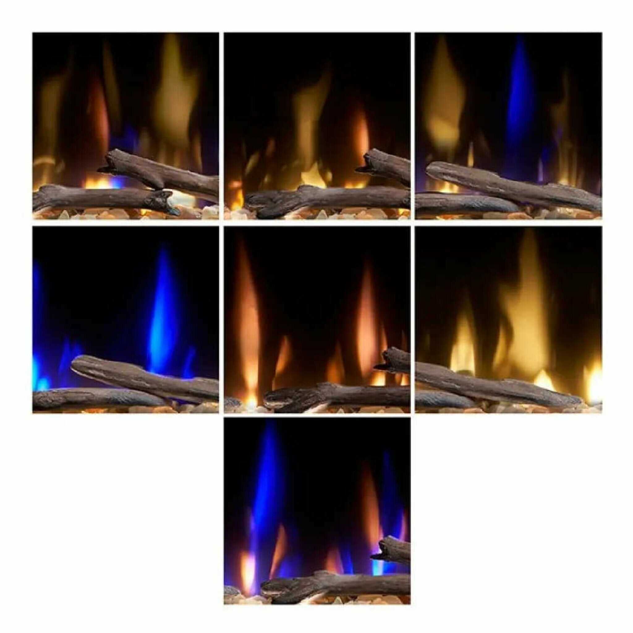 Dimplex Ignite Evolve Built-In Frosted Tumbled Glass Linear Electric Fireplace With Heat Boost System & Trim Kit