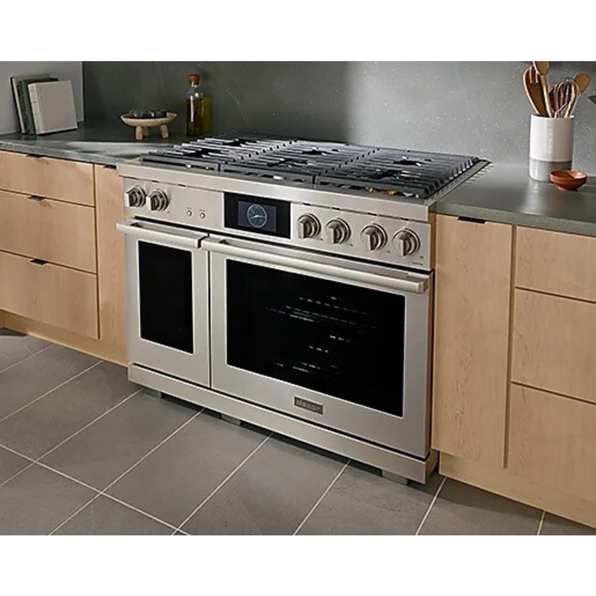 Dacor 48-Inch Transitional Dual-Fuel Steam Range, Silver Stainless - DOP48T960DS