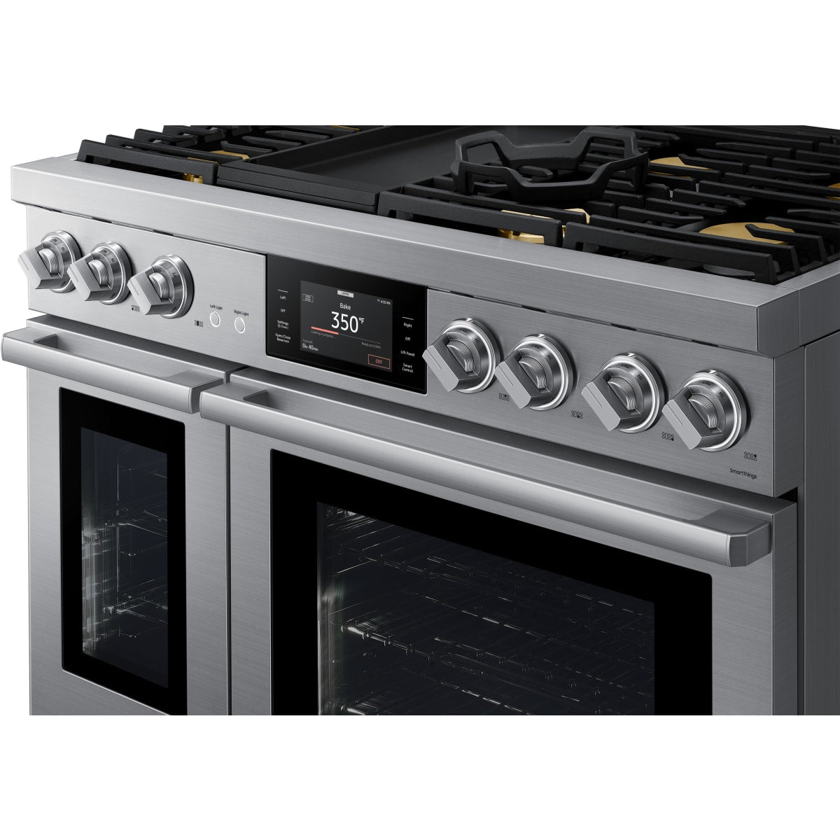 Dacor 48-Inch Transitional Dual-Fuel Steam Range with Embedded Griddle, Silver Stainless - DOP48T963DS