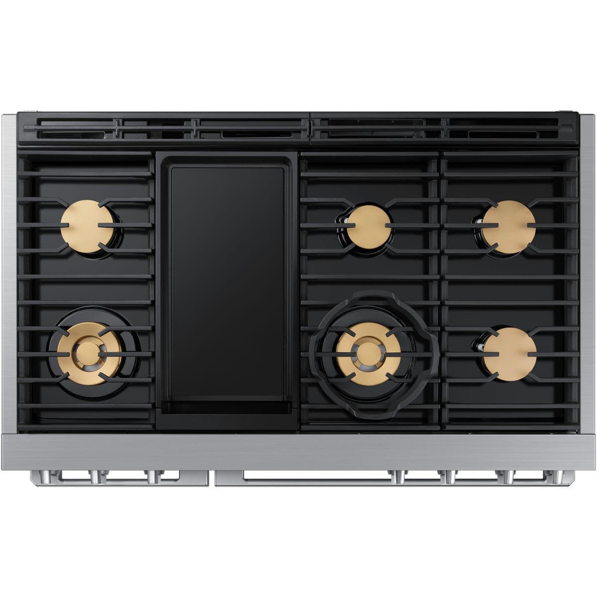 Dacor 48-Inch Transitional Dual-Fuel Steam Range with Embedded Griddle, Silver Stainless - DOP48T963DS
