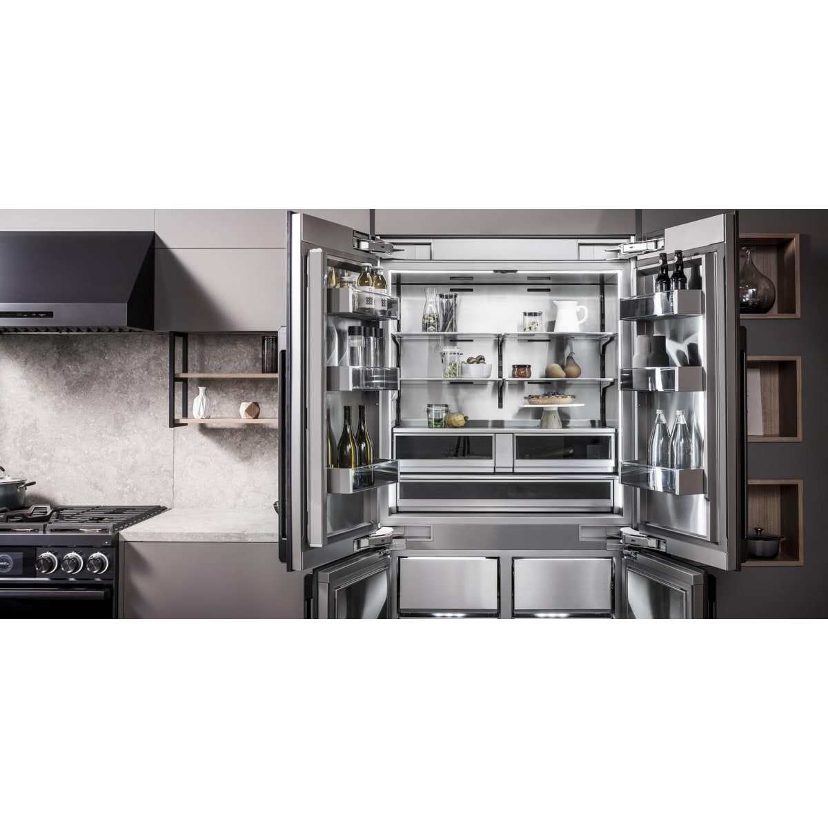 Dacor 36-Inch Contemporary Built-In French Door Refrigerator with SteelCool - DRF367500AP