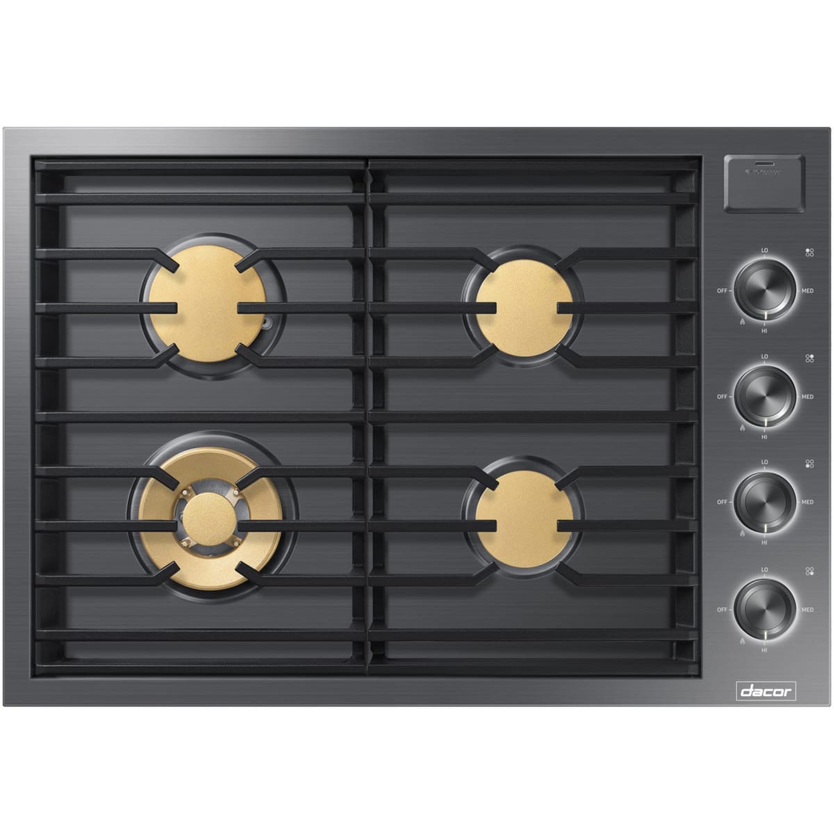 Dacor 30-Inch Contemporary Gas Cooktop, Graphite Stainless, NG & LP - DTG30M954FM
