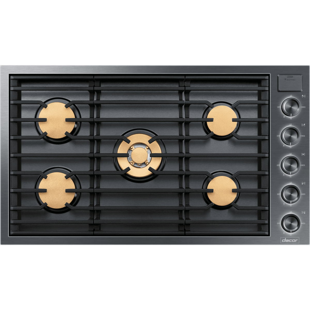 Dacor 36-Inch Contemporary Gas Cooktop, Graphite Stainless, NG/LP - DTG36M955FM