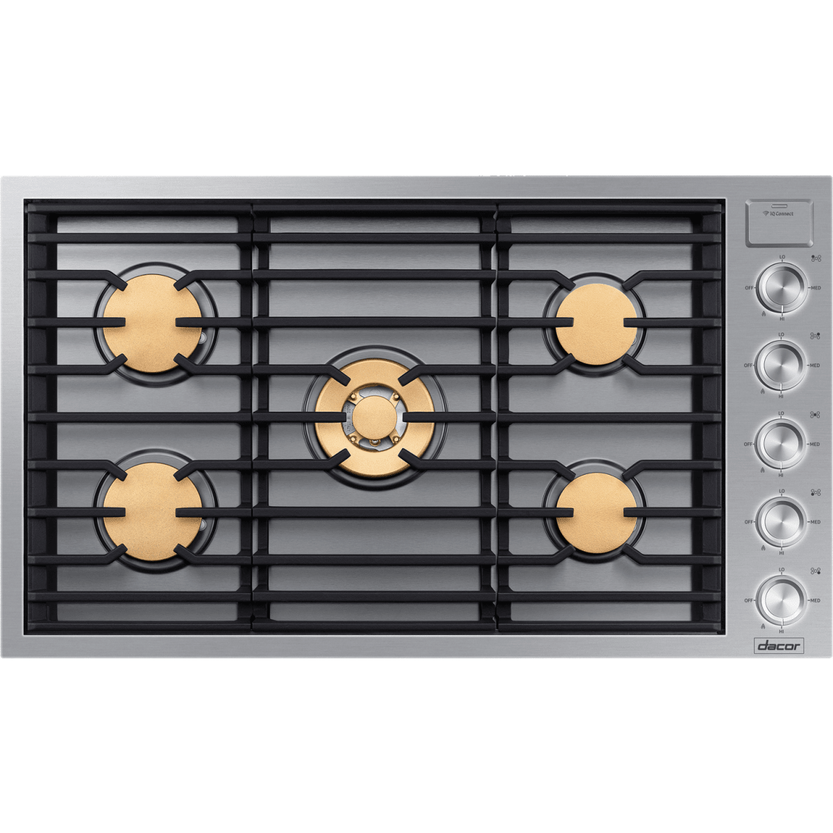 Dacor 36-Inch Contemporary Gas Cooktop, Silver Stainless, NG/LP - DTG36M955FS