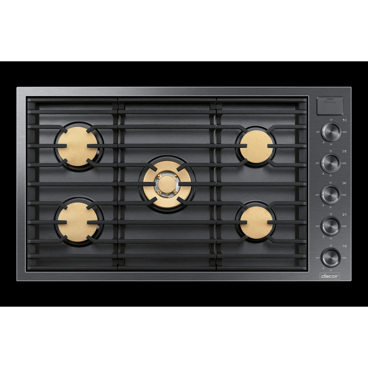 Dacor 36-Inch Contemporary Gas Cooktop, Graphite Stainless, NG/LP - DTG36M955FM
