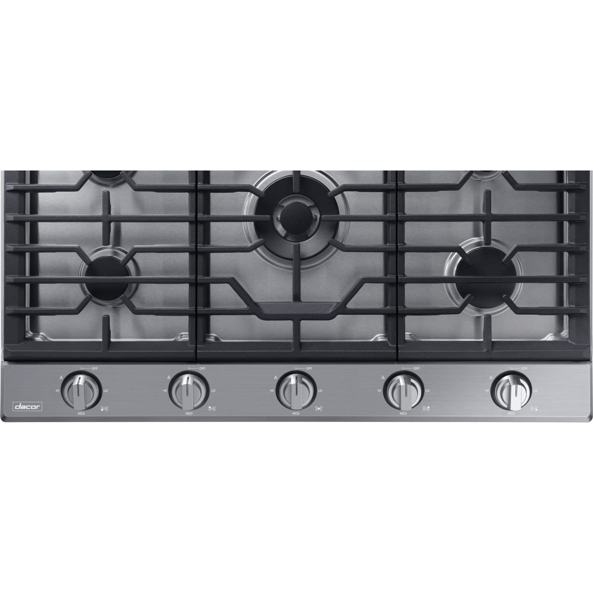Dacor 36-Inch Transitional Gas Cooktop, Silver Stainless, NG/LP - DTG36P875NS