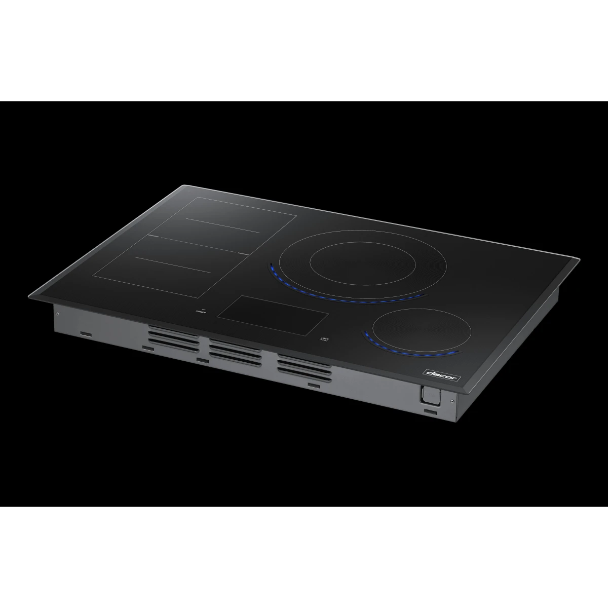 Dacor 30-Inch Contemporary Induction Cooktop, LCD, Frameless, Black Glass - DTI30M977BB
