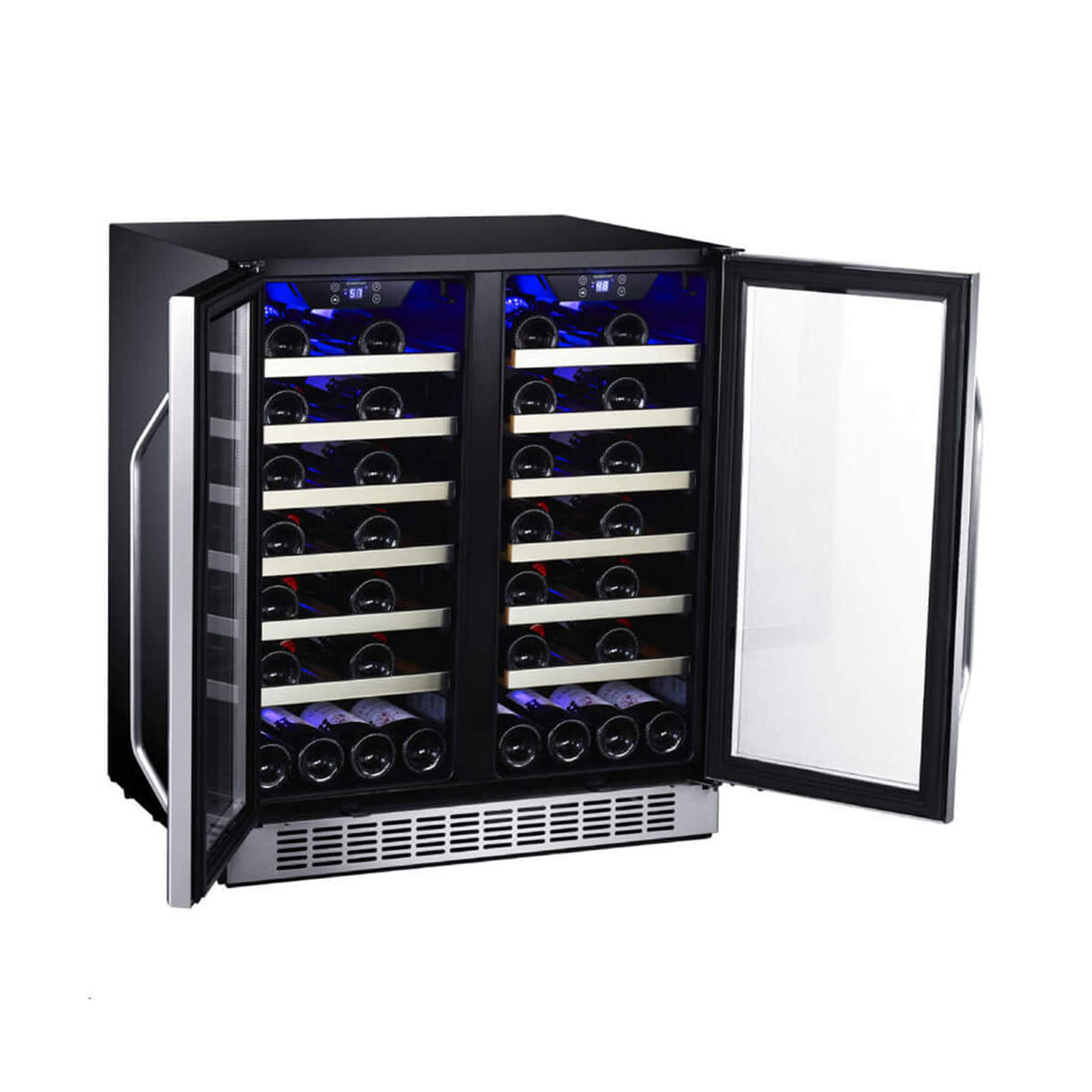 Edgestar 30" Wide 56 Bottle Capacity Built-In French Door Wine Cooler With Door Locks (SAK56381)