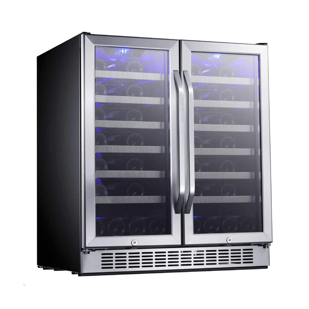 Edgestar 30" Wide 56 Bottle Capacity Built-In French Door Wine Cooler With Door Locks (SAK56381)