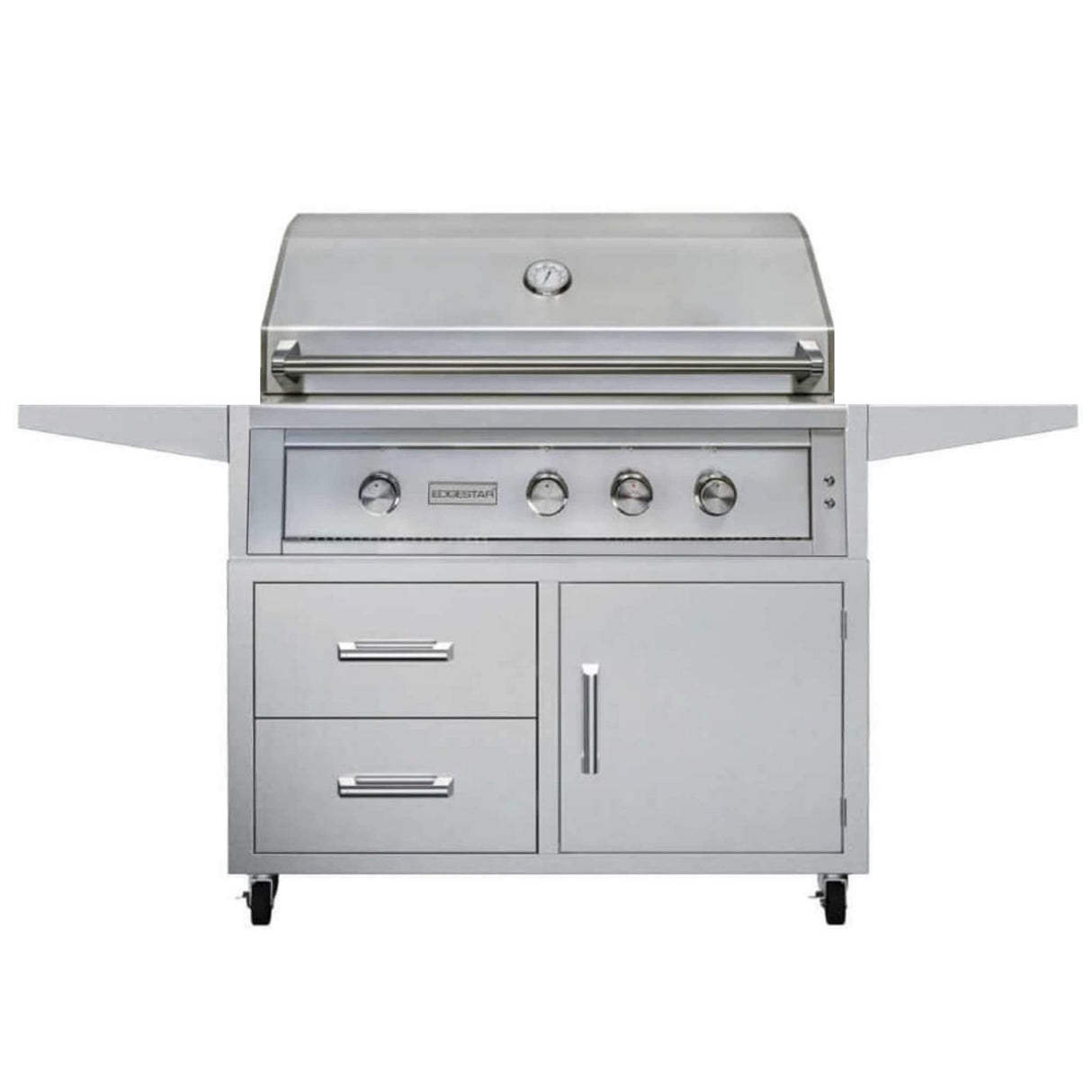 Edgestar 89K BTU 42" Wide Natural Gas Freestanding Grill Cart With Rotisserie And Lighted Knobs (SAK56935)