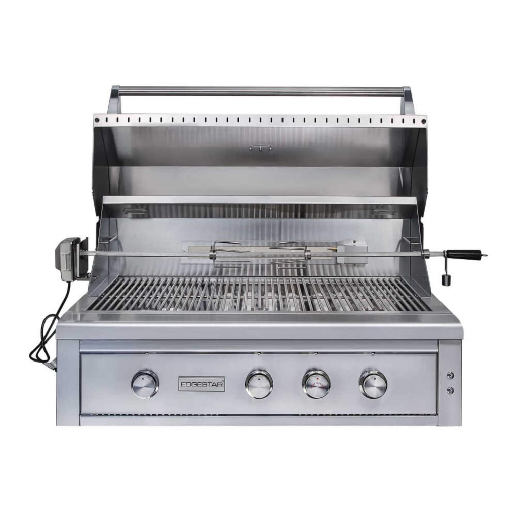 Edgestar 89K BTU 42" Wide Natural Gas Freestanding Grill Cart With Rotisserie And Lighted Knobs (SAK56935)