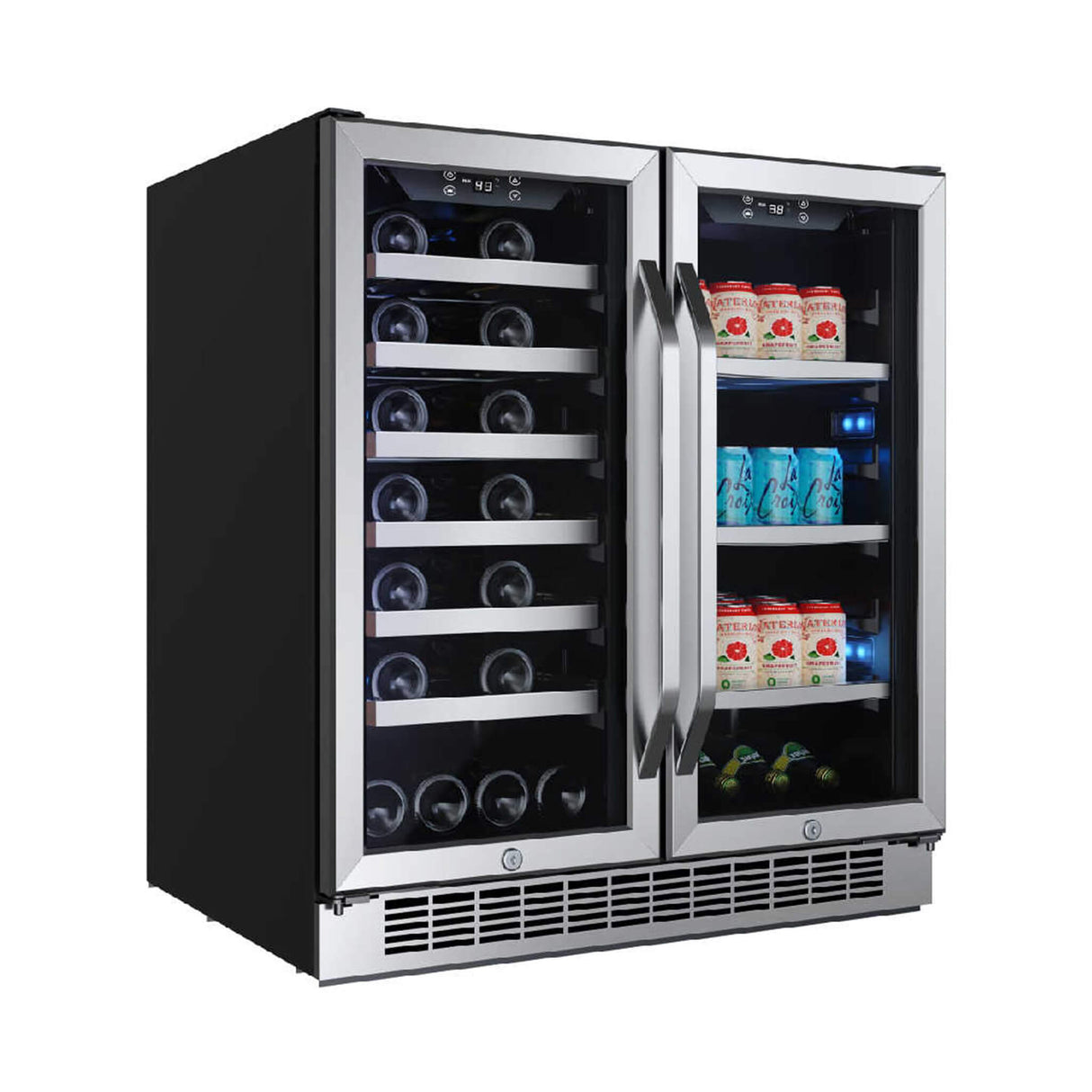 Edgestar 30" Wide 28 Bottle Built In Dual Zone Beverage Center With 86 Can Capacity (SAK35972)