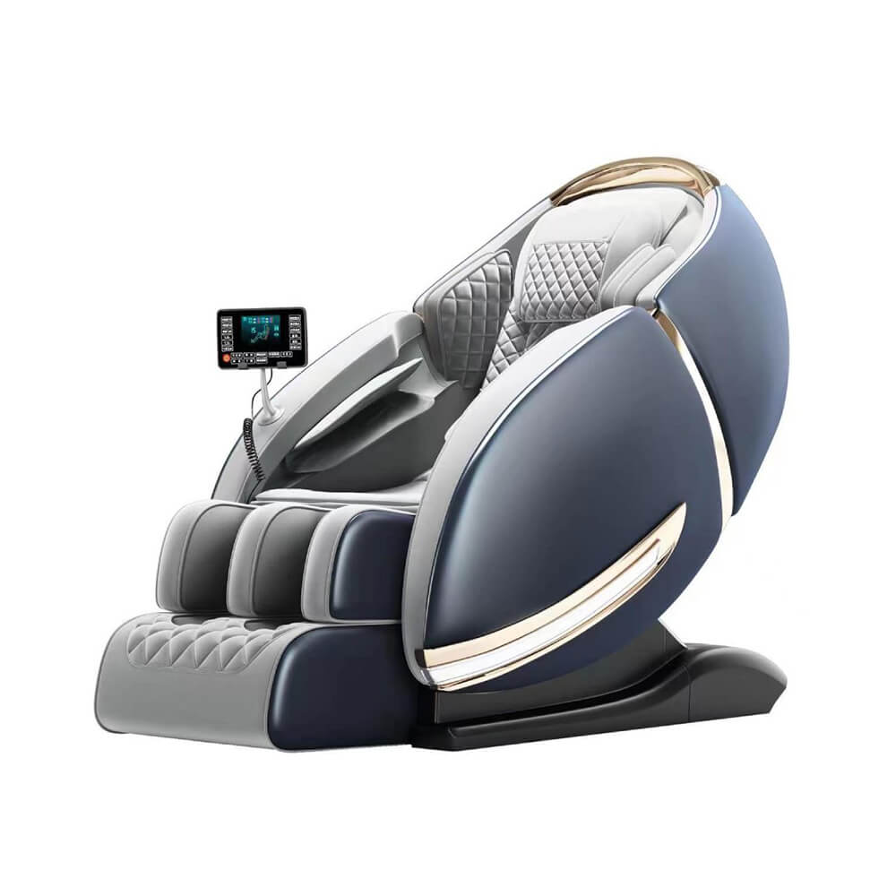 Luxury Electric Leather Heated Back Calf Massage Chair With 3D AI Voice And Shoulder Positioning