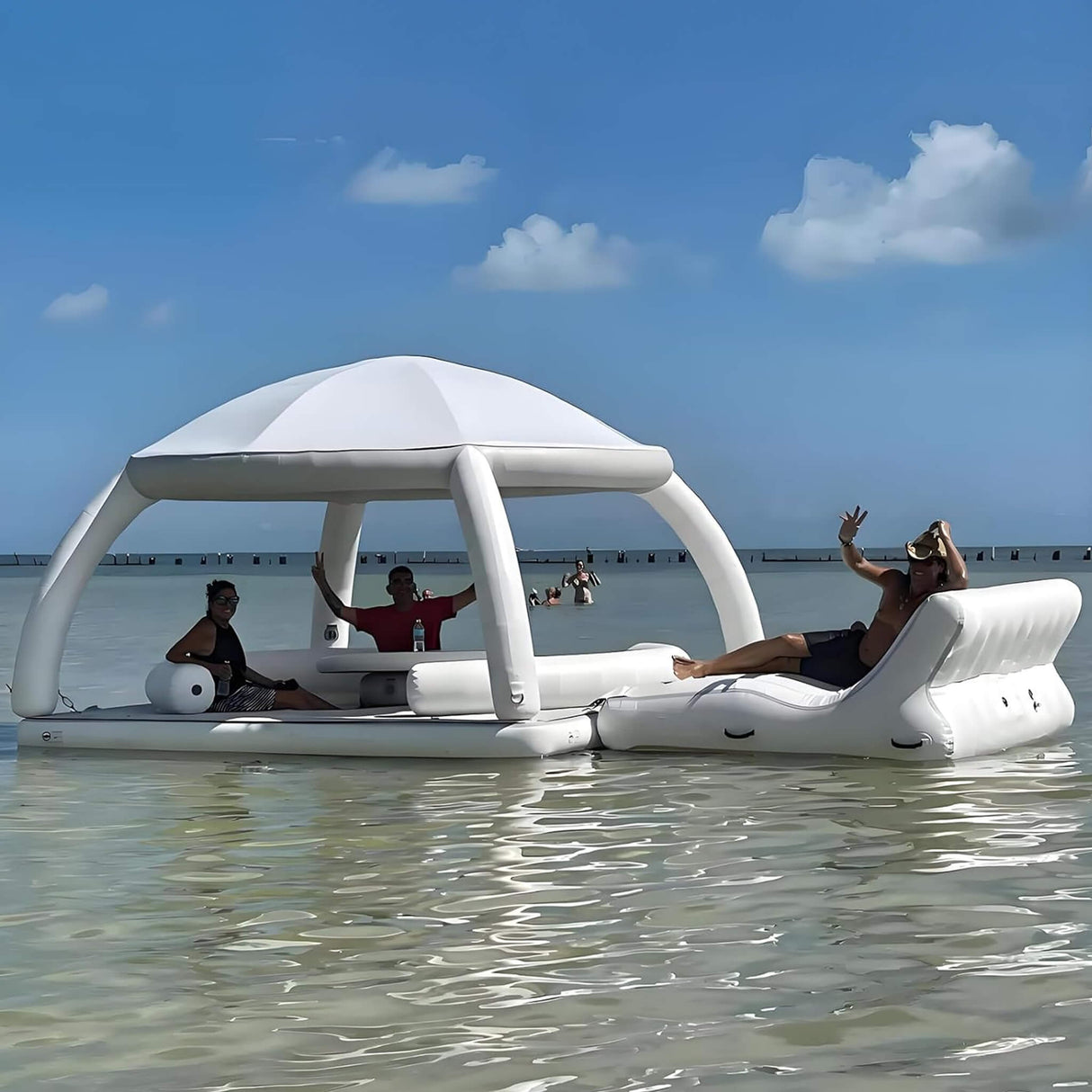 Extra Large Inflatable Floating Dock Platform With Air Pump (SAK91230)