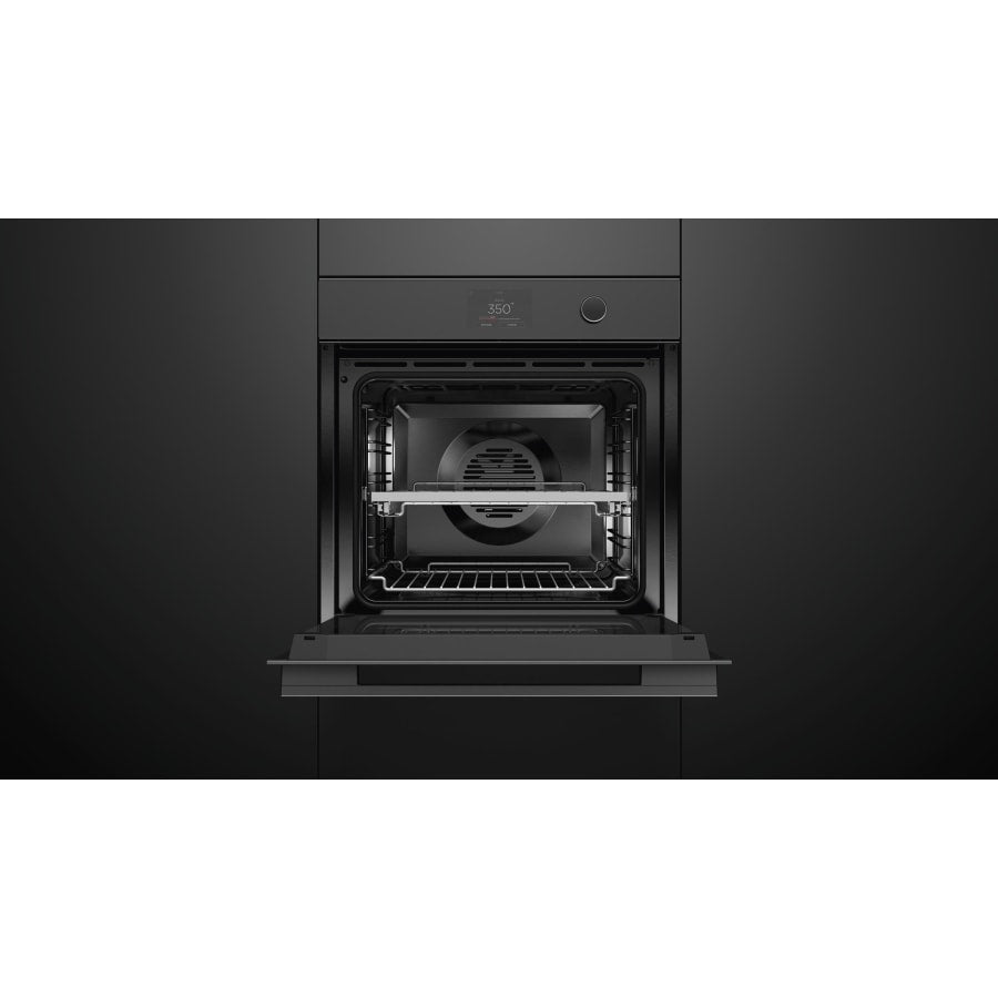Fisher & Paykel 24" Series 9 Minimal Self-Cleaning Oven, Black Glass – OB24SMPTDB1