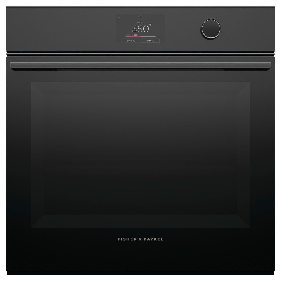 Fisher & Paykel 24" Series 9 Minimal Self-Cleaning Oven, Black Glass – OB24SMPTDB1