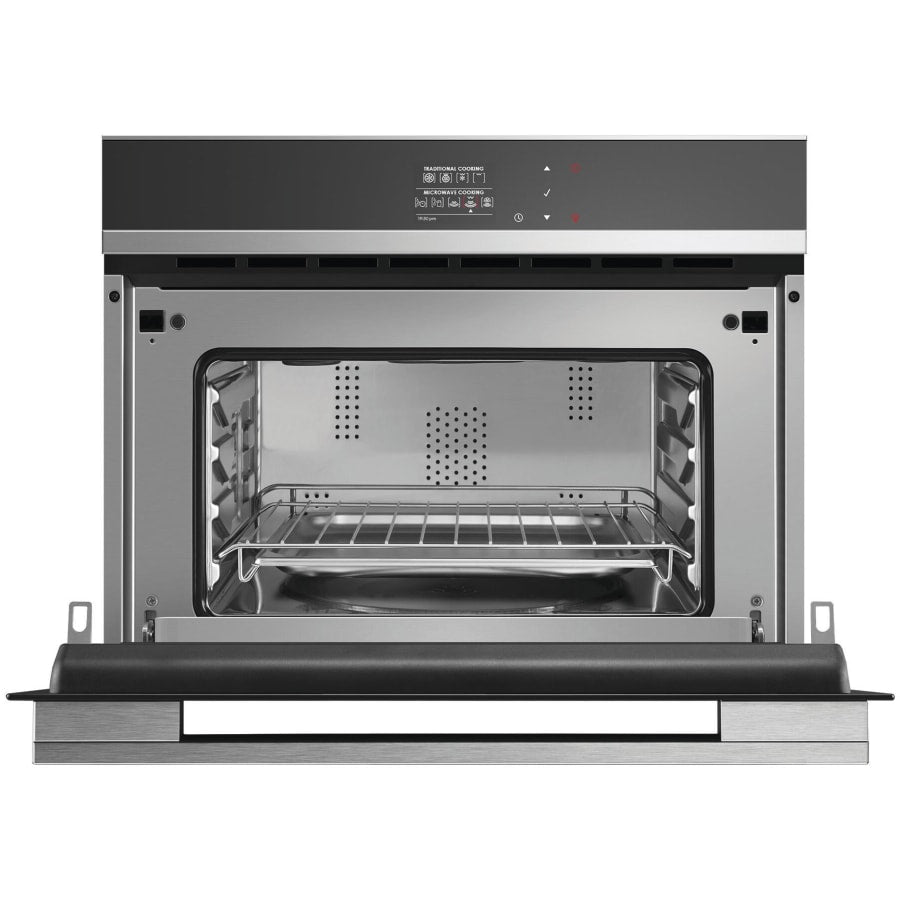Fisher & Paykel 24" Series 9 Contemporary Compact Convection Speed Oven, Black Glass – OM24NDB1