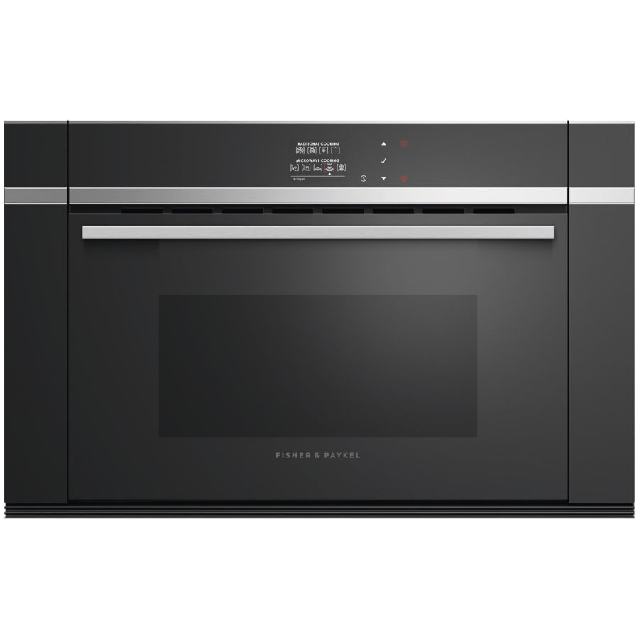 Fisher & Paykel 24" Series 9 Contemporary Compact Convection Speed Oven, Black Glass – OM24NDB1