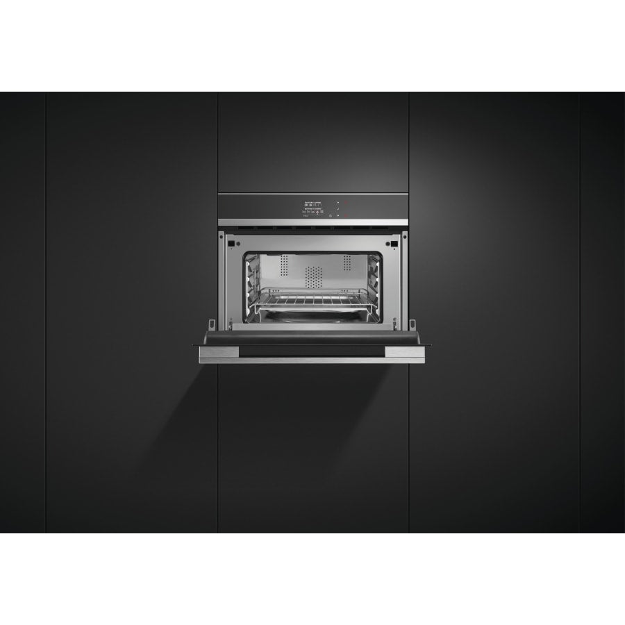 Fisher & Paykel 24" Series 9 Contemporary Compact Convection Speed Oven, Black Glass – OM24NDB1
